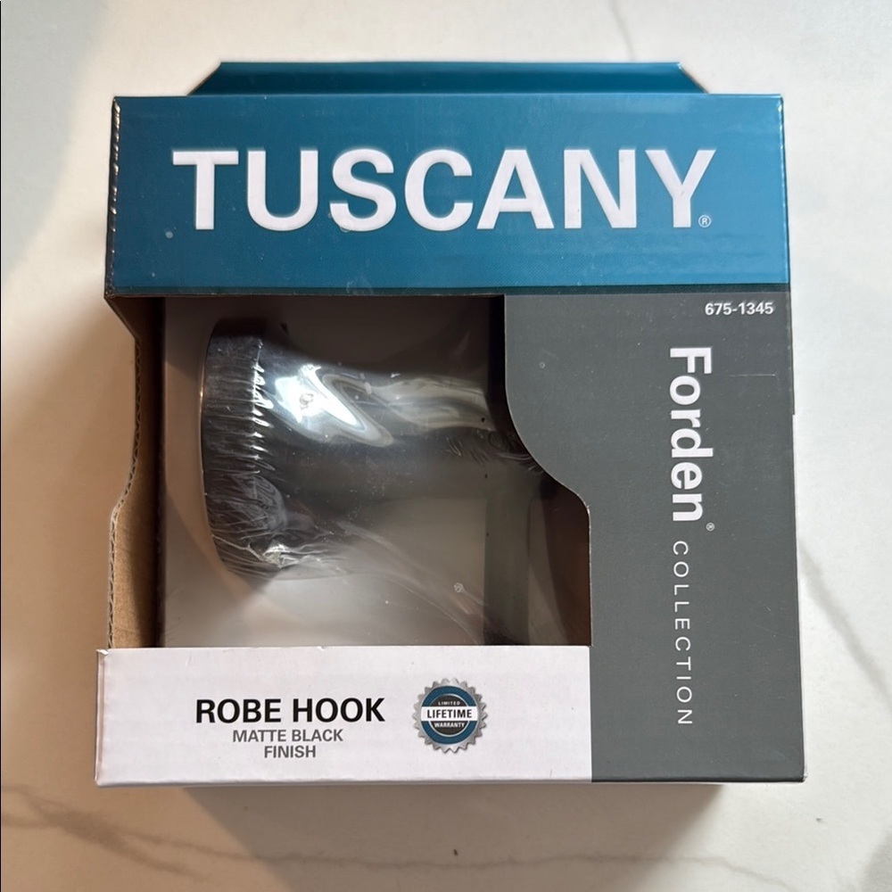 NWT Matte Black Robe Hook Brand New in Box